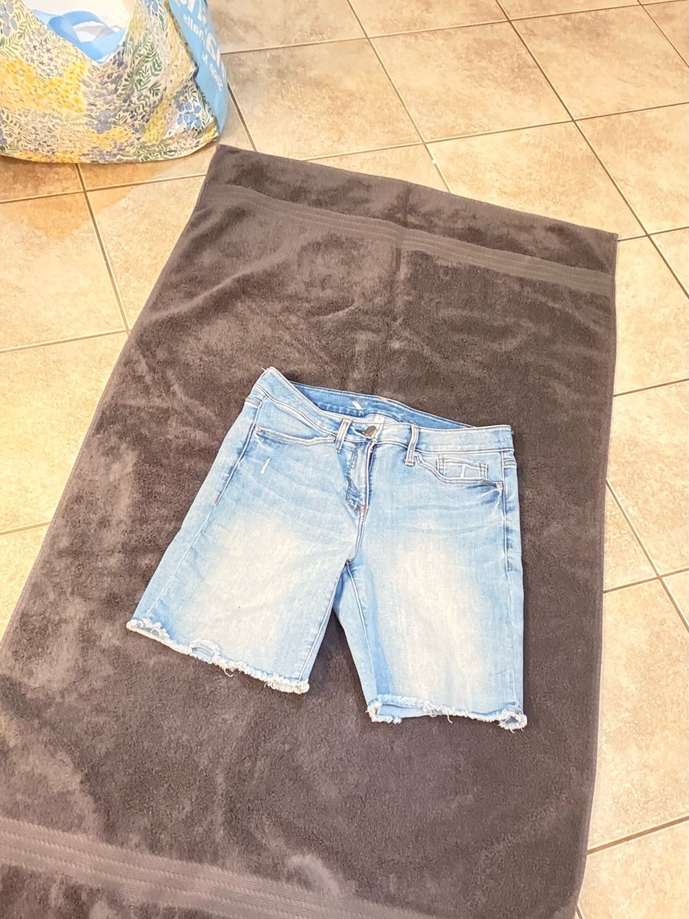 Seven7 Light Blue Denim Cutoff Jean Shorts
